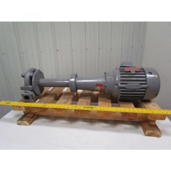 Gusher 11029-XL-CDM Coolant pump 1.5HP 460V 13-1/2&#034; Stem 1-1/4 NPT Repainted #1 image
