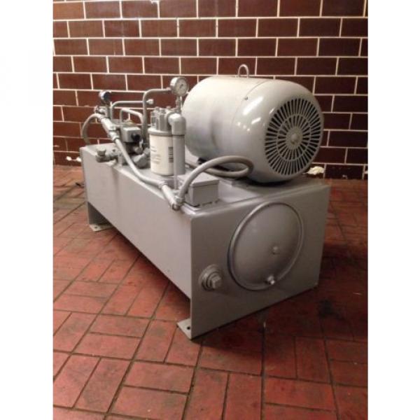 Parker Hydraulic Oil Power Unit Parker-Pump Lincoln Electric AC Motor 25hp #2 image