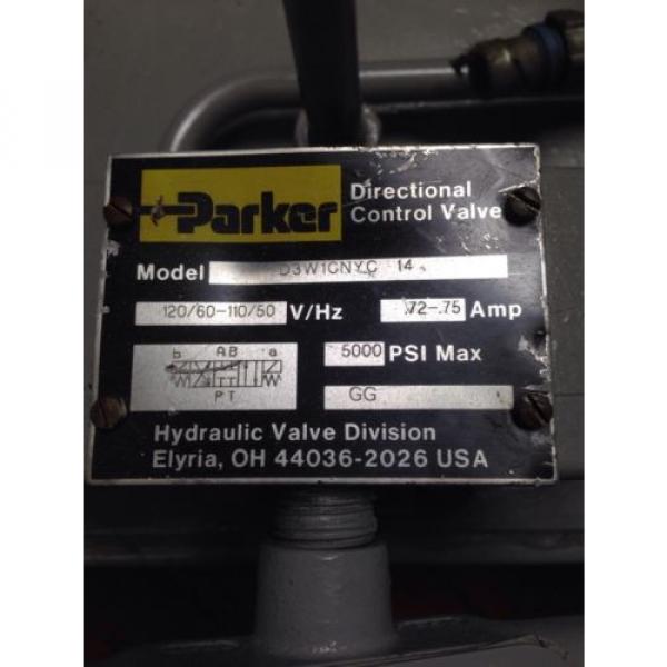 Parker Hydraulic Oil Power Unit Parker-Pump Lincoln Electric AC Motor 25hp #4 image
