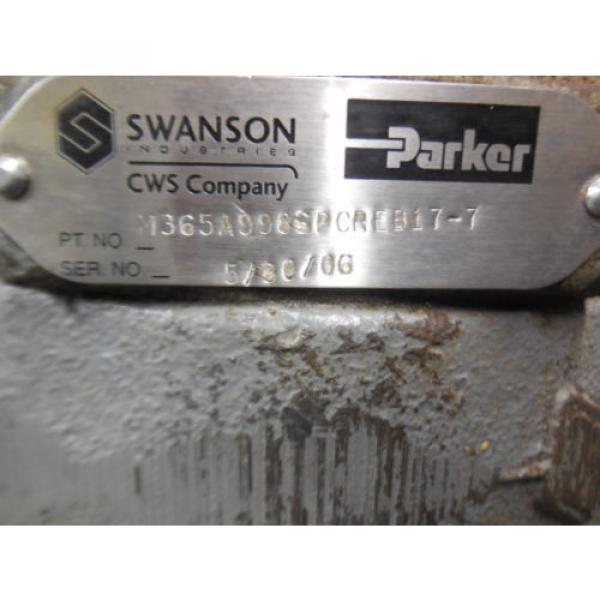 NEW SWANSON HYDRAULIC PUMP M365A998SPCREB17-7 PARKER COMMERCIAL #3 image