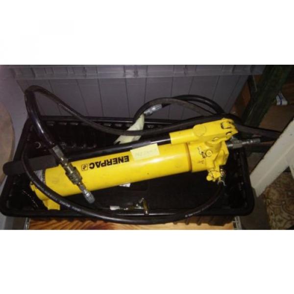 Enerpac P-80 2 Speed Steel Hand Pump WITH HYDRAULIC HOSE AND FITTINGS #5 image