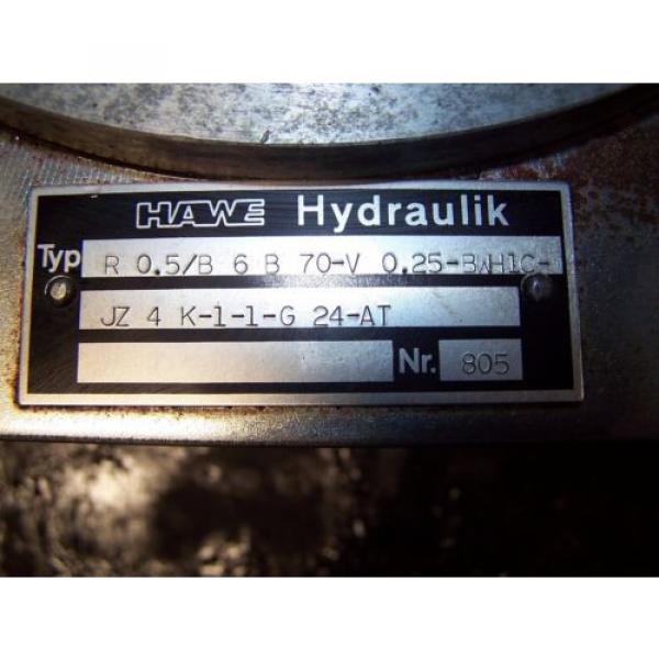 HAWES .25 KW HYDRAULIC POWER UNIT 240 VOLT 1420 RPM R05/B-6B-70-V 0.25-BWHLC #5 image