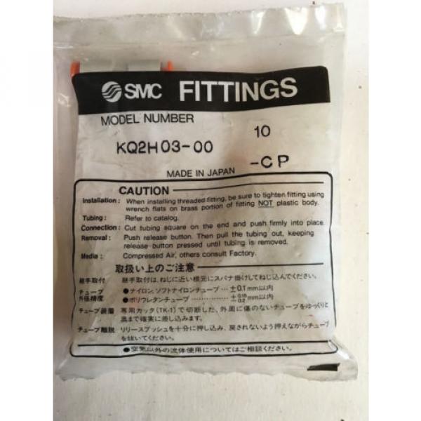 SMC FITTINGS KQ2HO3-00 NEW (BAG OF 10) #1 image