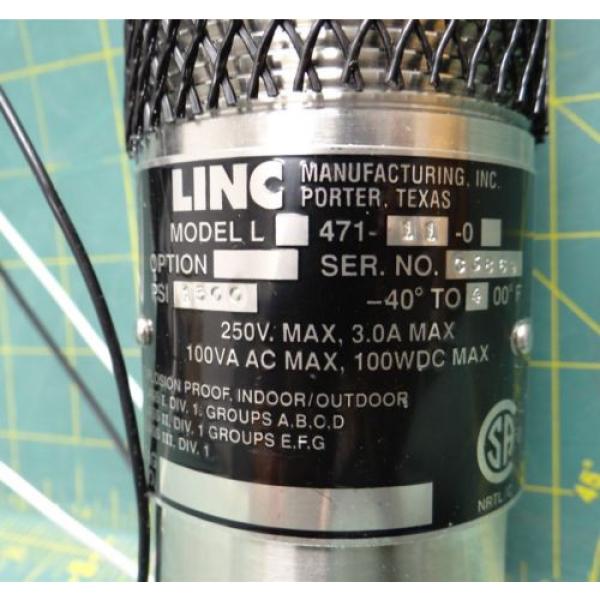 Linc L471-11 Electric Level Control Serial No. C3869 1500 PSI -4 to 400 Deg F #2 image