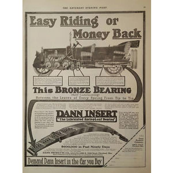 1916 Original Vintage Dann Insert Car Spring Leaf Bearing Print Ad #5 image
