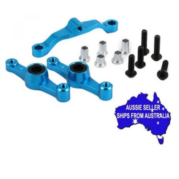 Yeah Racing Blue alloy ball bearing steering kit for Tamiya TT01E 1:10 RC car. #4 image