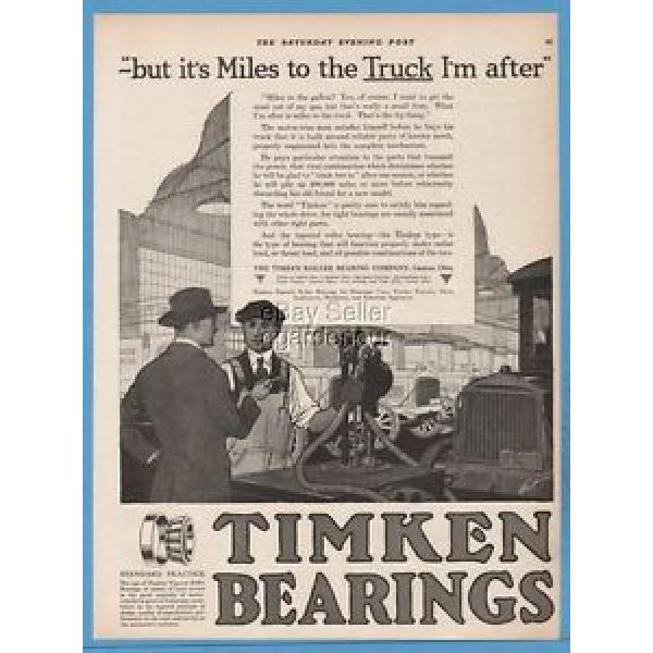 1920 Timken Bearings Roller Bearing Canton Car Mechanic Shop Art Ad #5 image