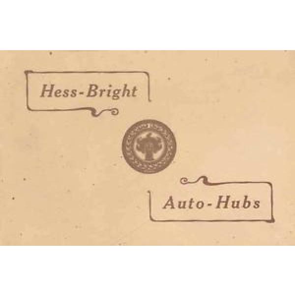 1908 Hess Bright Mfg Brochure Automobile Ball Bearing 139285-ND5MMP #5 image
