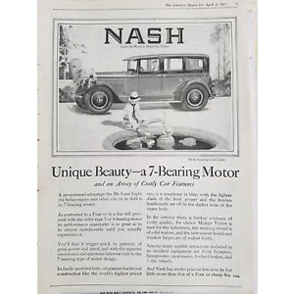 1927 Nash DeLuxe Light Six Sedan Car 7 Bearing Motor Original Ad #5 image