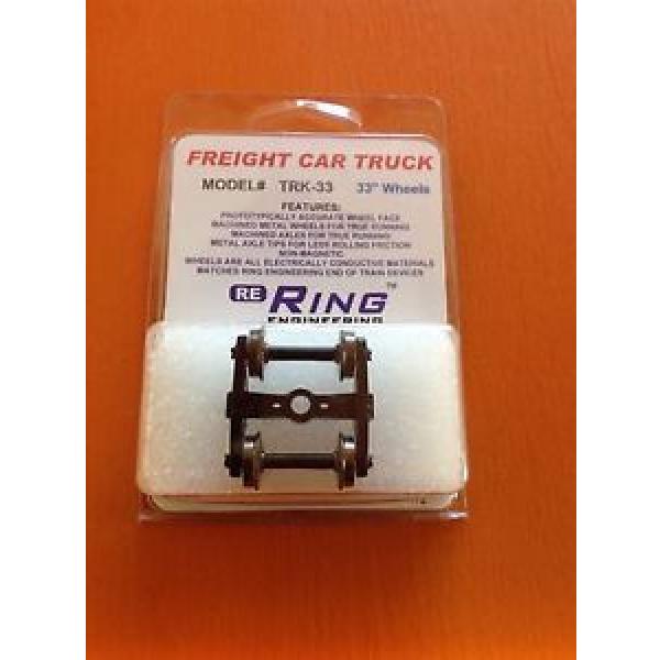 RING ENGINEERING TRK-33 HO SCALE FREIGHT CAR ROLLER BEARING TRUCK W/33&#034; WHEELS #5 image