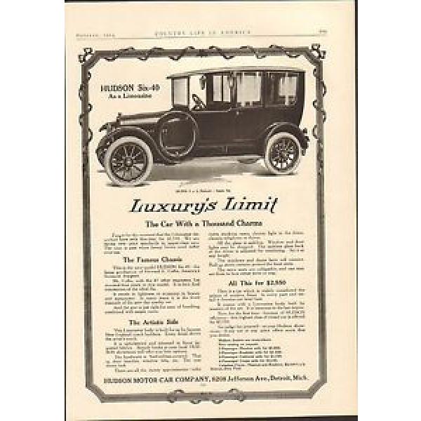 1915 Hudson Limousine Detroit MI Automobile Magazine Ad Timken Bearings mc1997 #5 image
