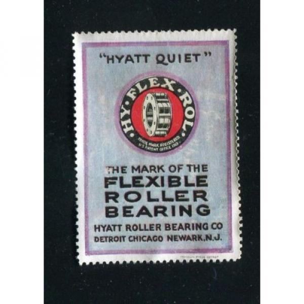 Vintage Poster Stamp Label HYATT QUIET AUTOMOBILE BEARINGS HY FLEX ROL logo #4 image