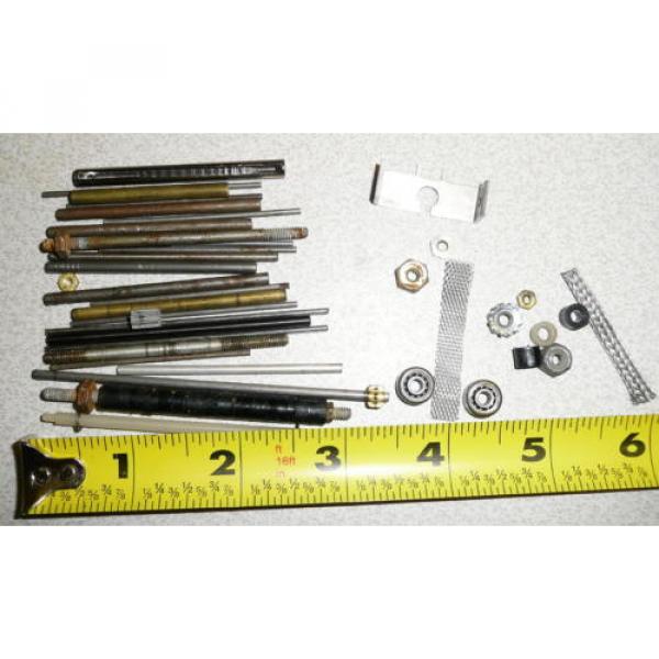Vintage SLOT CAR PARTS Axles Tubing Ball Bearings Misc Small Parts With Package #5 image