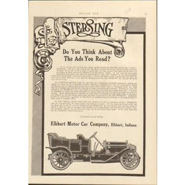 1910 Sterling Motor Car Elkhart IN Auto Ad Hess Bright Ball Bearings mc0131 #5 image