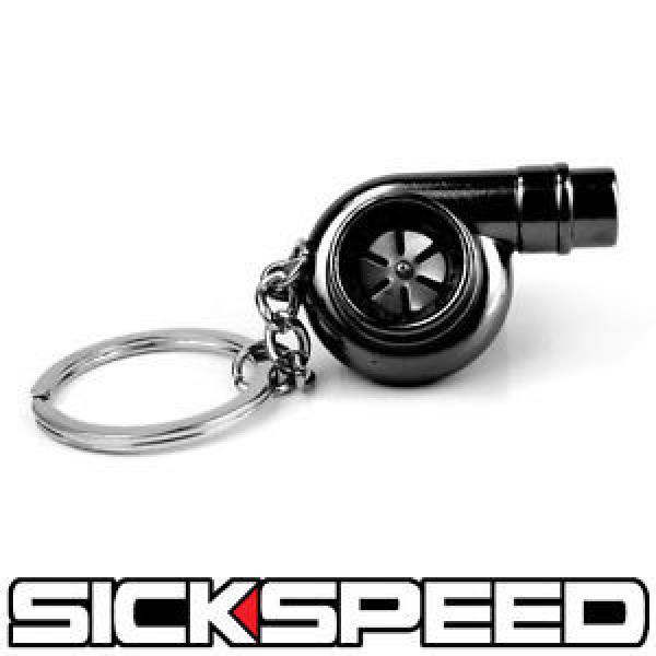 BLACK CHROME SPINNING TURBO BEARING KEYCHAIN KEY RING/CHAIN FOR CAR/TRUCK/SUV D #5 image