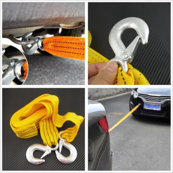 Durable Heavy Duty Car Tow Pulling Strap Nylon Rope Bearing 3 Ton For Mitsubishi #1 image
