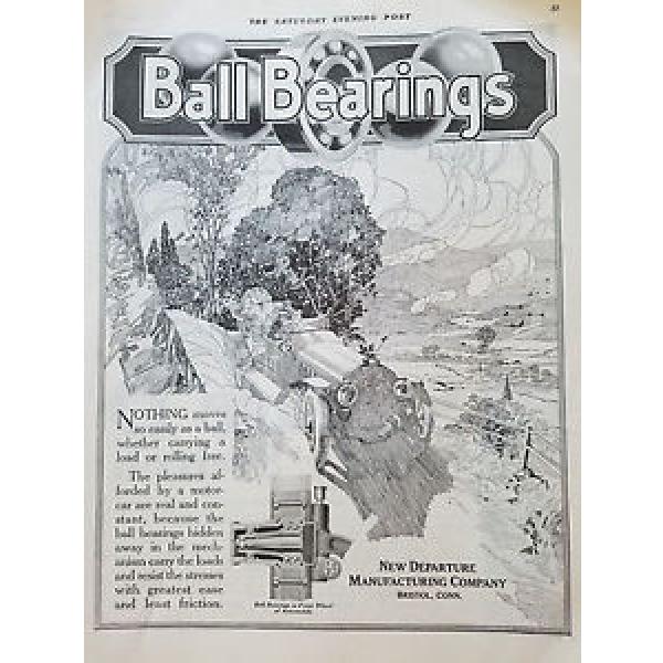 1919 New Departure Ball Bearings Front Wheel of Automobile Original Ad #5 image