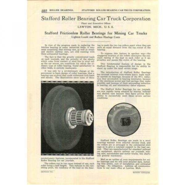 1923 ADVERT Mining Southern Wheel Co St. Louis Stafford Roller Bearing Car Truck #5 image