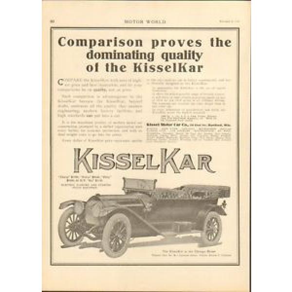 1914 Kissel Kar 30 Hartford WI Auto Ad Hyatt Roller Bearing Co ma7304 #5 image