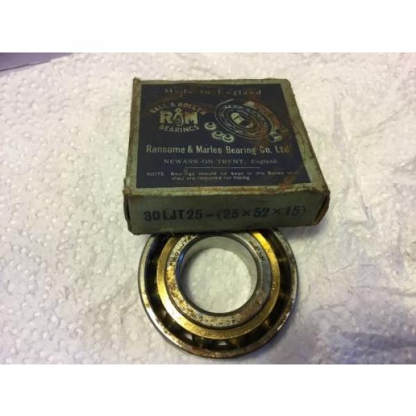 Car part 1953 fly wheel bearing 30LJT25-(25x52x15) nos R&amp;M spins well UKPost £2 #1 image