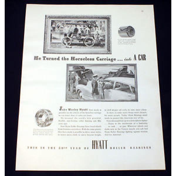 1942 WWII Hyatt Roller Bearings Ad Horseless Carriage To Car Fortune #5 image