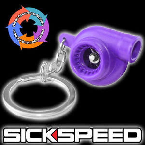 PURPLE METAL SPINNING TURBO BEARING KEYCHAIN KEY RING/CHAIN FOR CAR/TRUCK/SUV D #5 image