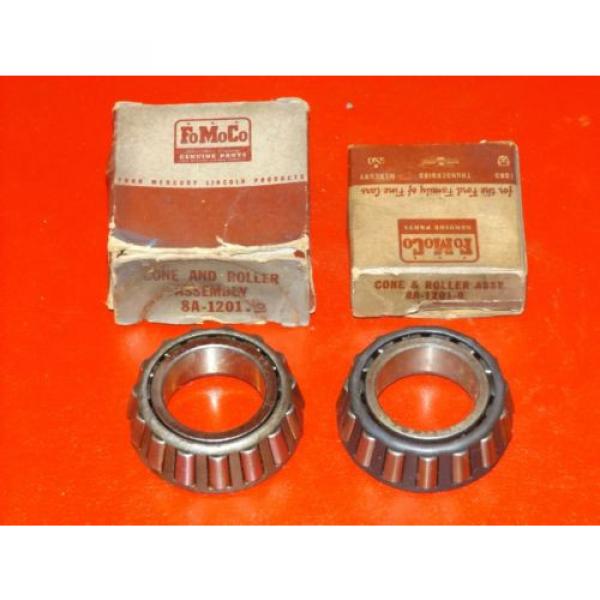 NOS 1949-1954 Ford Mercury Car PAIR front wheel bearing cone &amp; rollers 8A-1201-B #3 image