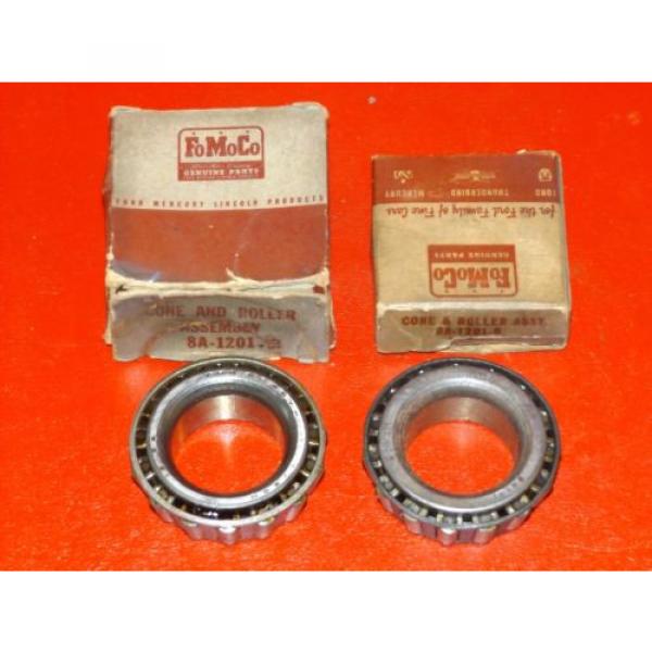 NOS 1949-1954 Ford Mercury Car PAIR front wheel bearing cone &amp; rollers 8A-1201-B #4 image