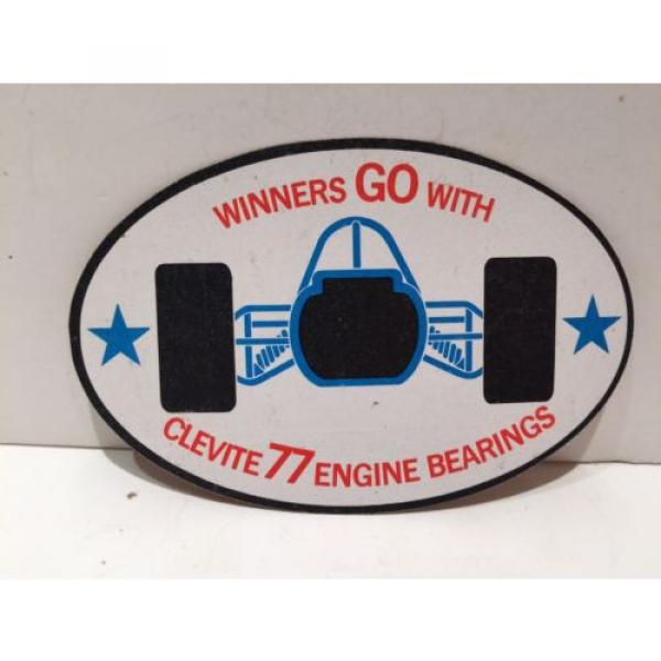 Vintage! Winners GO with Clevite 77 Engine Bearings Indy Car  Decal Sticker FS #4 image