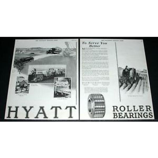 1920 OLD MAGAZINE PRINT AD, HYATT ROLLER BEARINGS, MOTOR CARS AND TRACTOR ART! #5 image