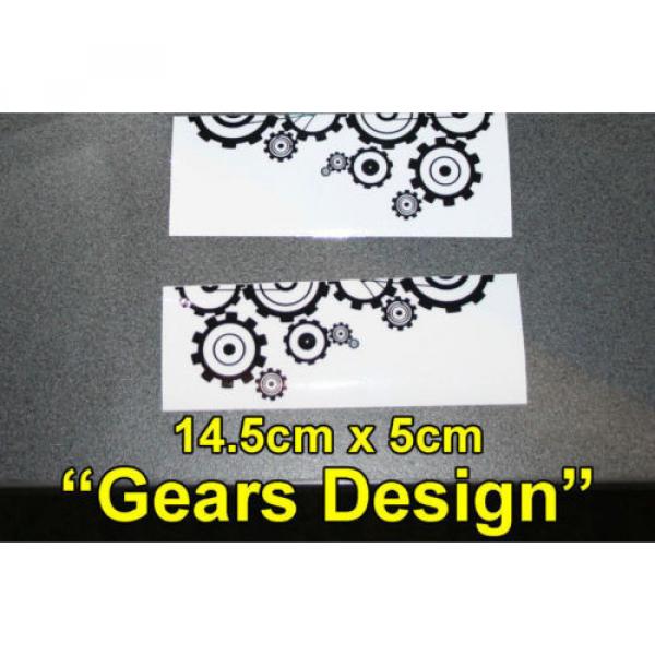 X2 Gears Design Clock Truck Machine Tool Man Bearing Car Wall Stickers Decal #4 image