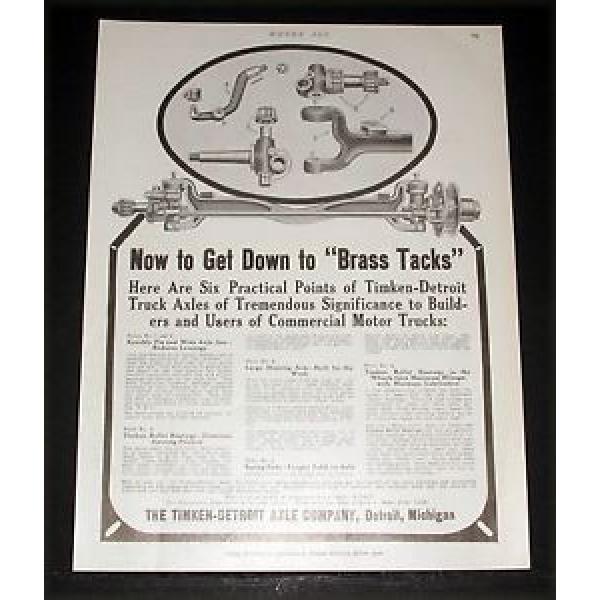 1910 OLD MAGAZINE PRINT AD, TIMKEN ROLLER BEARINGS, TAKING CARE OF END THRUST! #5 image