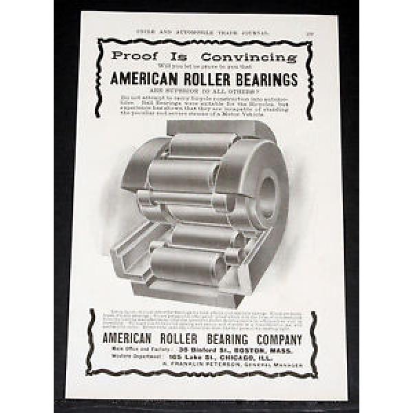 1903 OLD MAGAZINE PRINT AD, AMERICAN ROLLER BEARINGS ARE SUPERIOR TO ALL OTHERS! #5 image