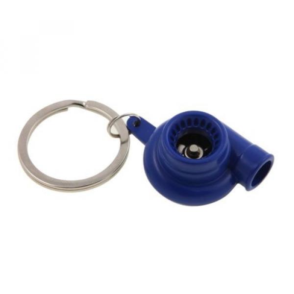 New BLUE Metal Spinning Turbo Bearing Key Key Ring Chain For Car/Truck/SUV Hot #1 image