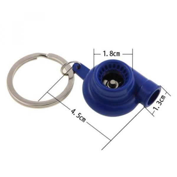 New BLUE Metal Spinning Turbo Bearing Key Key Ring Chain For Car/Truck/SUV Hot #3 image