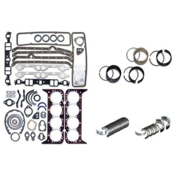 CHEVY SBC CAR TRUCK 350 5.7L ENGINE RERING REMAIN KIT BEARINGS GASKETS RINGS #1 image