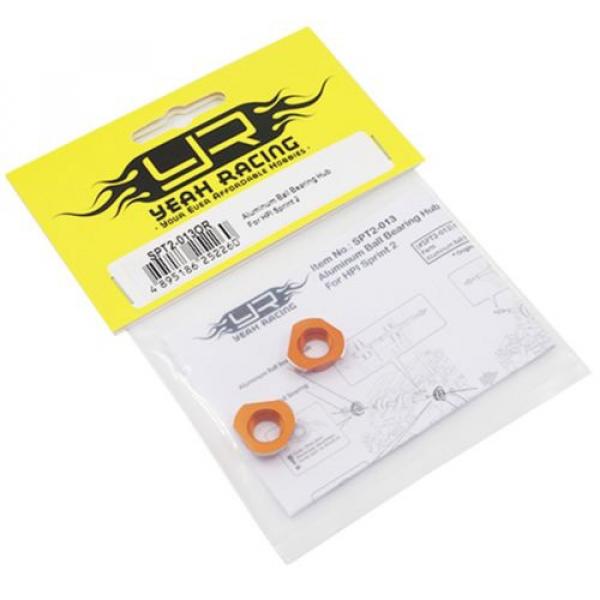 Orange alloy Ball Bearing hubs for HPI Sprint 2 1:10 RC car #5 image