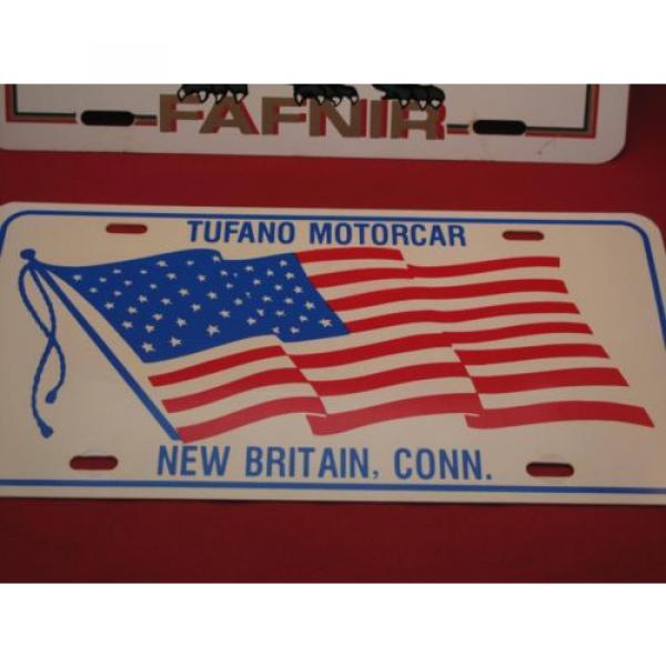 Vintage Lot of 2 New Britain License Plate Car Dealership and Fafnir Bearing #4 image