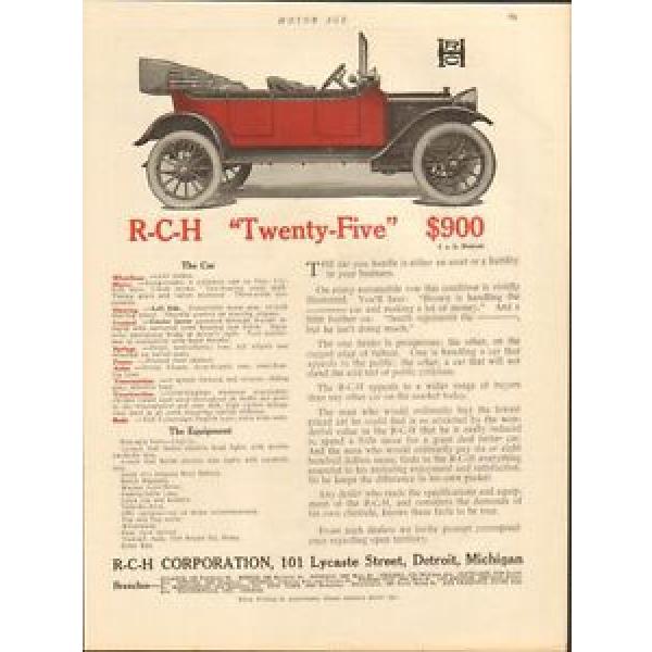 1913 RCH Model 25 Detroit MI Auto Ad American Ball Bearing Co ma9542 #5 image