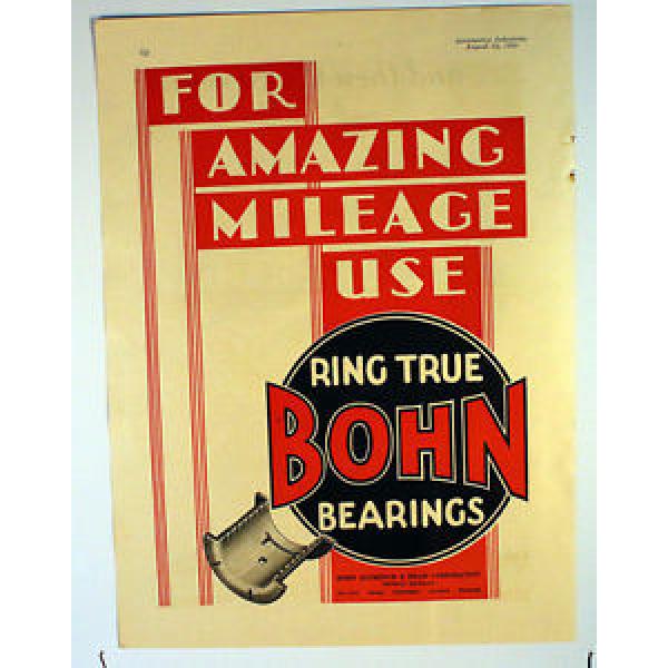 Vintage 1929 Bohn Ring True Bearings Aluminum Brass Automotive Industries  Ad #5 image