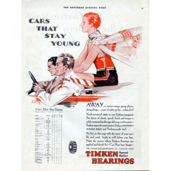 1929 Timken Roller Bearings Ad --Stay Young ----x668 #3 image
