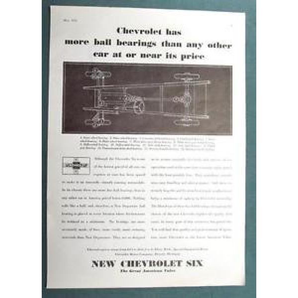 Dted Antique 1925 Chevrolet Ad MORE BALL BEARINGS THAN ANY OTHER CAR #5 image