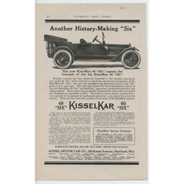 1914 Kissel Kar Model 48 Hartford WI Auto Ad Hyatt Roller Bearing Co mc2228 #5 image