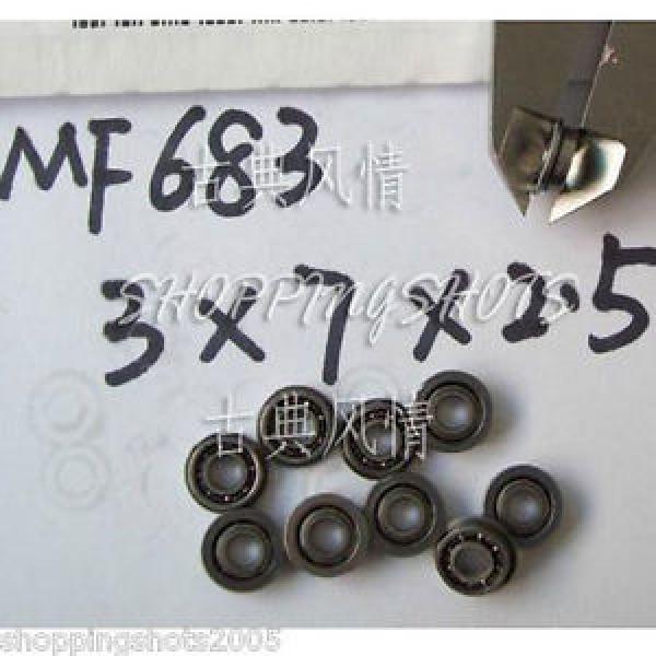 10pcs MF683 3X7X2.5 Flanged 3*7*2.5 mm bearings Miniature Radial Bearing MF683ZZ #1 image