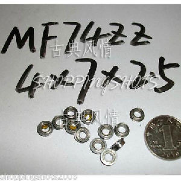 1pc MF74ZZ 4x7x2.5 Flanged 4*7*2.5 mm MF74Z Miniature Ball Radial Bearing MF74 Z #1 image