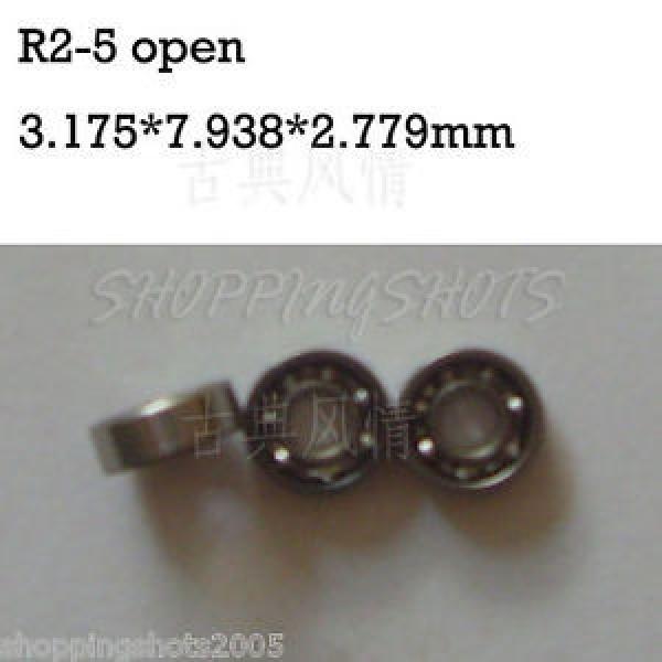 10) R2-5 open 1/8&#034;x 5/16&#034;x 7/64&#034; R2-5Z inch Miniature Ball Radial Ball Bearings #1 image
