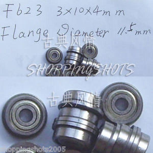 1pc F623ZZ 3x10x4 Flanged 3*10*4 mm F623Z Miniature Ball Radial Bearing F623 ZZ #1 image