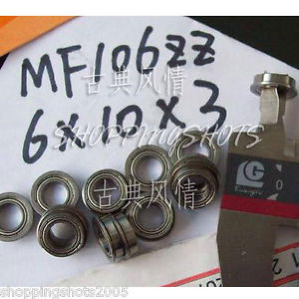 1 pcs MF106 6X10X3 Flanged 6*10*3 bearings Miniature Ball Radial Bearing MF106ZZ #1 image
