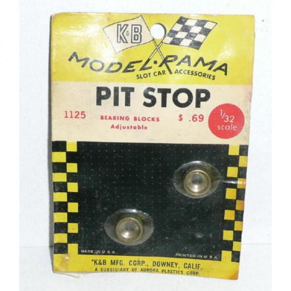 K&amp;B Model-Rama Pit Stop 1/32 BEARING BLOCKS ADJUSTABLE Slot Car *MOC 1960&#039;s NOS #4 image