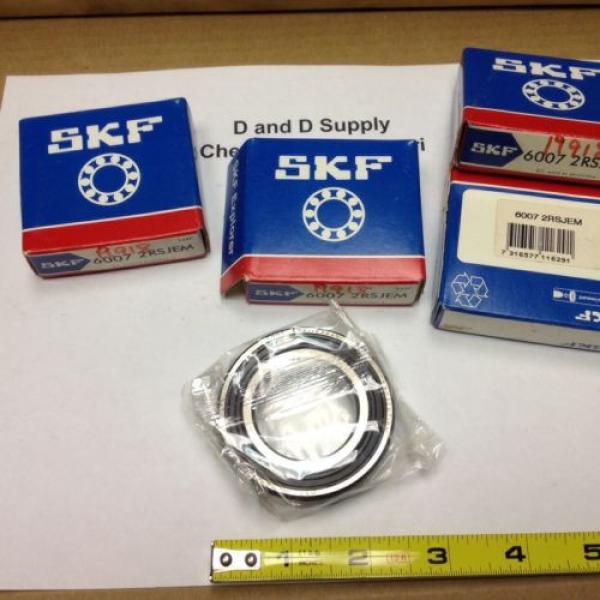 SKF Deep Groove Radial Bearing, 6007 2RSJEM, 35mm Bore, 62mm OD, New-In-Box #1 image